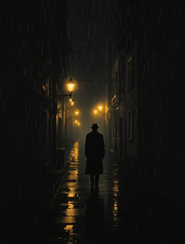 暗夜追踪 电影海报 雨夜侦探